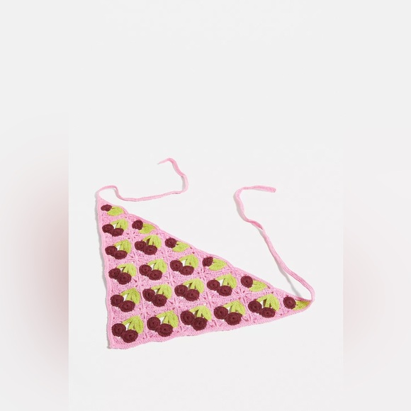 Urban Outfitters Cherry Knit Headscarf - Picture 4 of 12